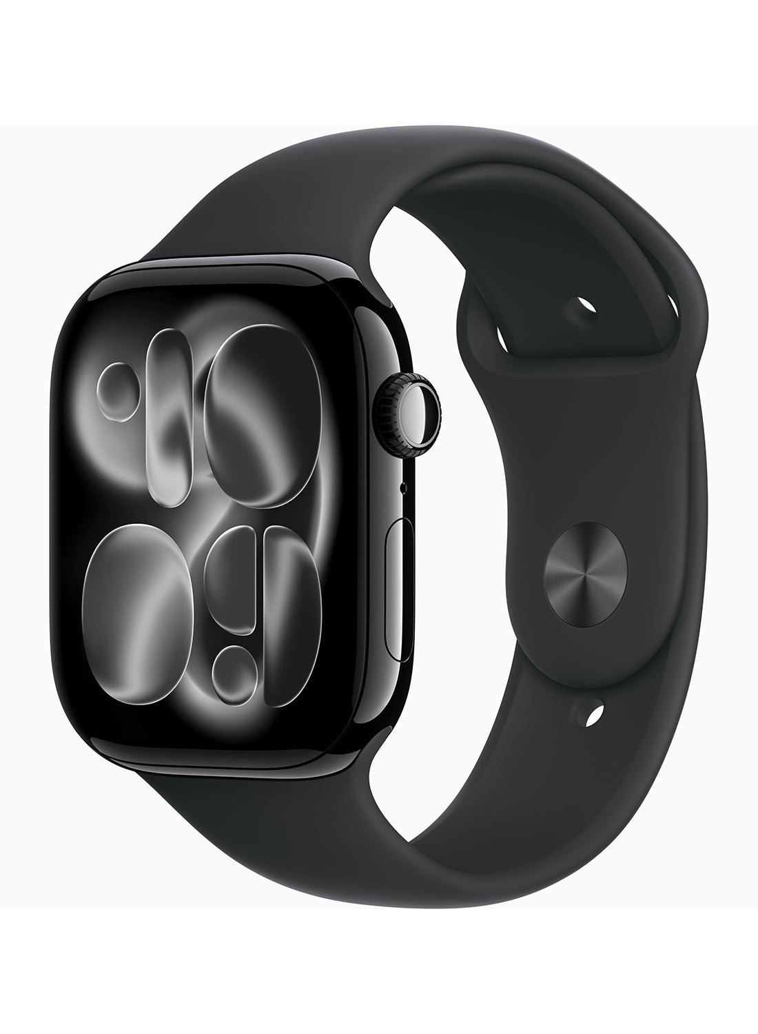 Apple Watch Series 11 GPS + Cellular 46mm (Middle East Version) Jet Black Aluminium Case With Black Sport Band - S/M