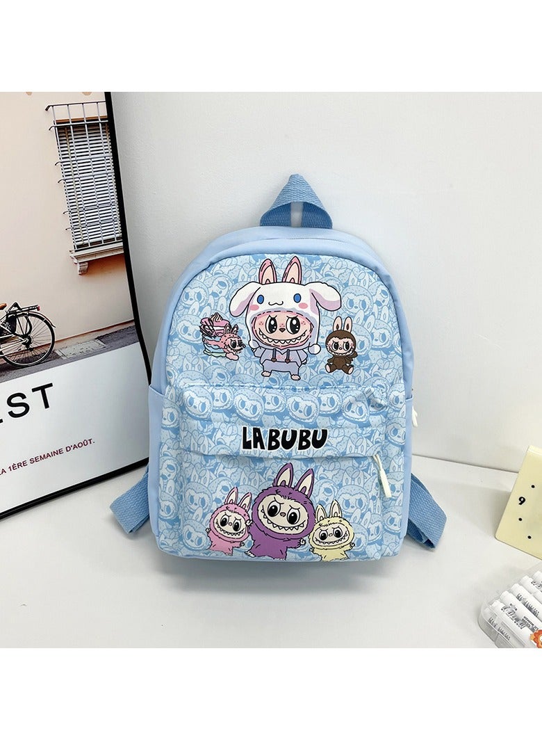 سكت شيكترو حقيبة لابوبو المدرسية للأطفال من رياض الأطفال، بتصميم عصري، بطباعة جذابة، مقاس 24*31*10 سم. - Image 1