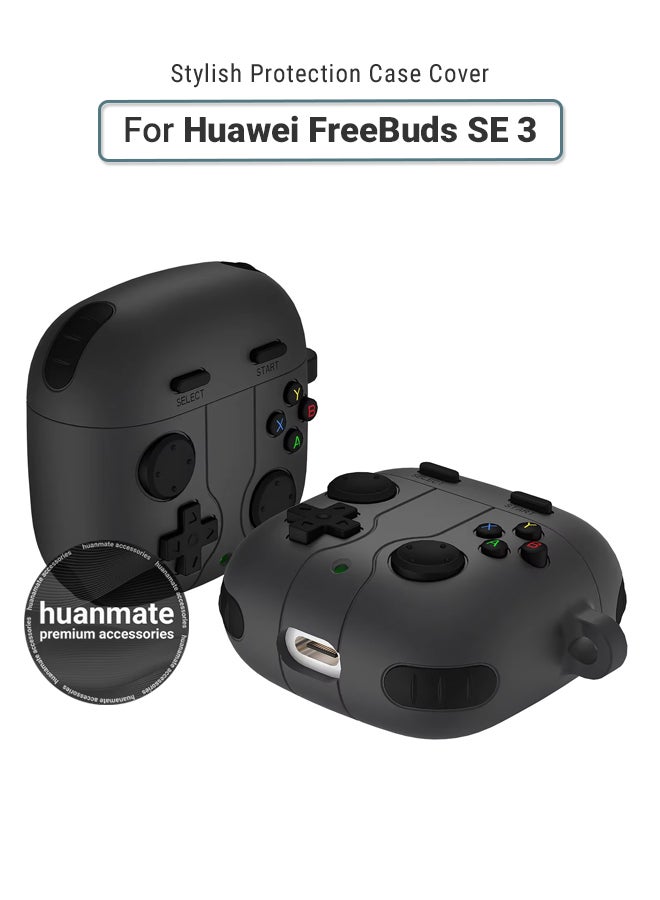 huanmate Huawei FreeBuds SE 3 Premium Protection Case Cover - Dark Grey - Lightweight, Stylish Design, Accurate Cut-outs - Easy to Install & Remove - Durable Shield for Your Huawei FreeBuds SE 3 - Image 1