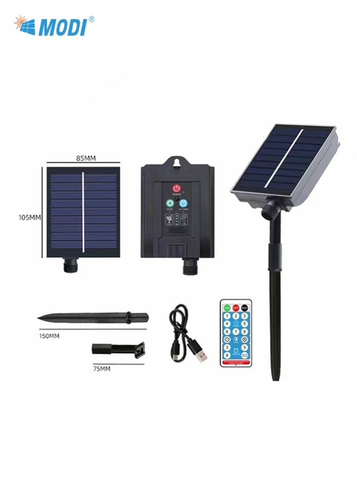MODI Solar LED String Lights 24V 7W RGB 4-Color | 8 Lighting Modes with Remote Control & Timer | USB & Solar Dual Power | Waterproof Outdoor Decorative Lights for Garden, Patio, Party, Christmas - Image 4