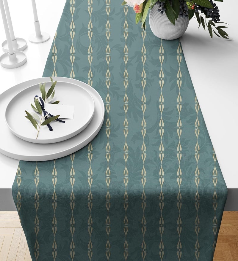 STITCHNEST Printed Polycotton Table Runner with Tassel for Dining Table & Home Décor Pack of 1, ( Size 13 x 60 Inches ) - Image 2