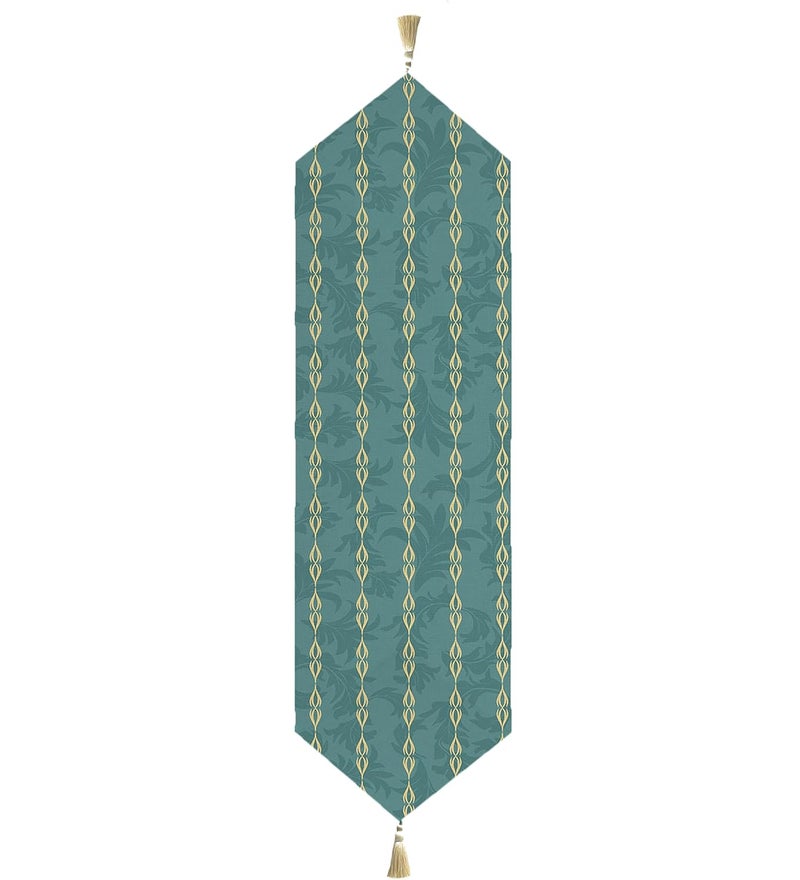 STITCHNEST Printed Polycotton Table Runner with Tassel for Dining Table & Home Décor Pack of 1, ( Size 13 x 60 Inches ) - Image 3
