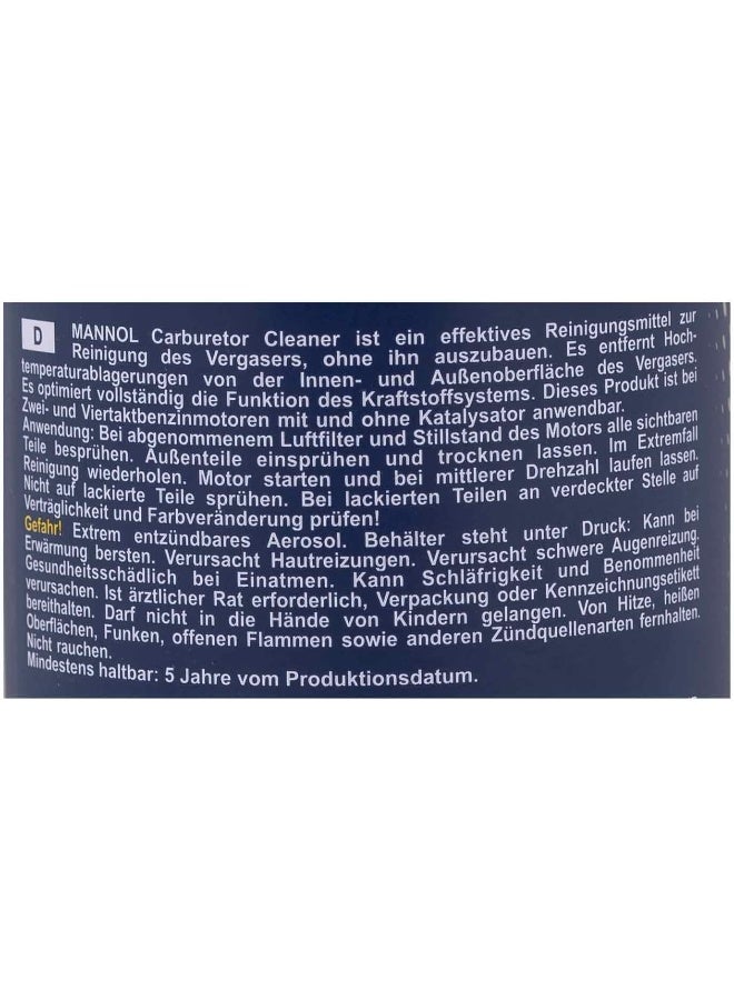 MANNOL MANNOL 9970 - Carburetor Cleaner Spray For All Petrol Engines - 400 ml  - Image 3