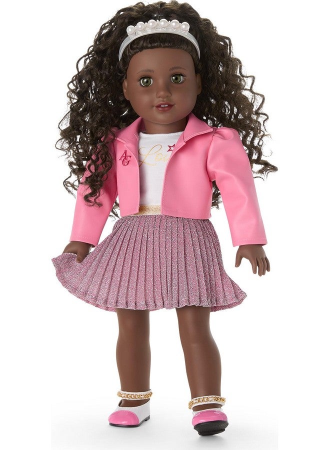 American Girl دمية أمريكان جيرل ترولي مي بطول 18 بوصة بزي شهير مع سترة وقميص وتنورة وحذاء مسطح وأحزمة كاحل، للأعمار من 6 سنوات فما فوق - Image 2