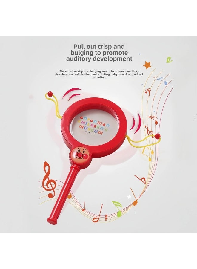 Small Sand Hammer Baby Red Bite Rattle Hand Grasping Training Newborns Listening To Black And White Early Education Educational Toys-Color:Hand Rattle + Rattle - Image 5