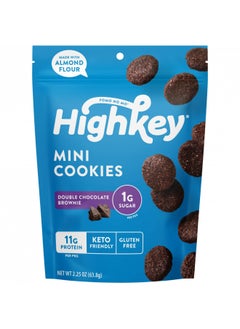 HighKey Low Carb Keto Brownie Bites - Keto Snack Low Carb Snack Sugar Free Chocolate Protein Cookies Sugar Free Snacks Gluten Free Snack Keto Friendly Food Healthy Snacks Keto Dessert Diet Snacks 3pk