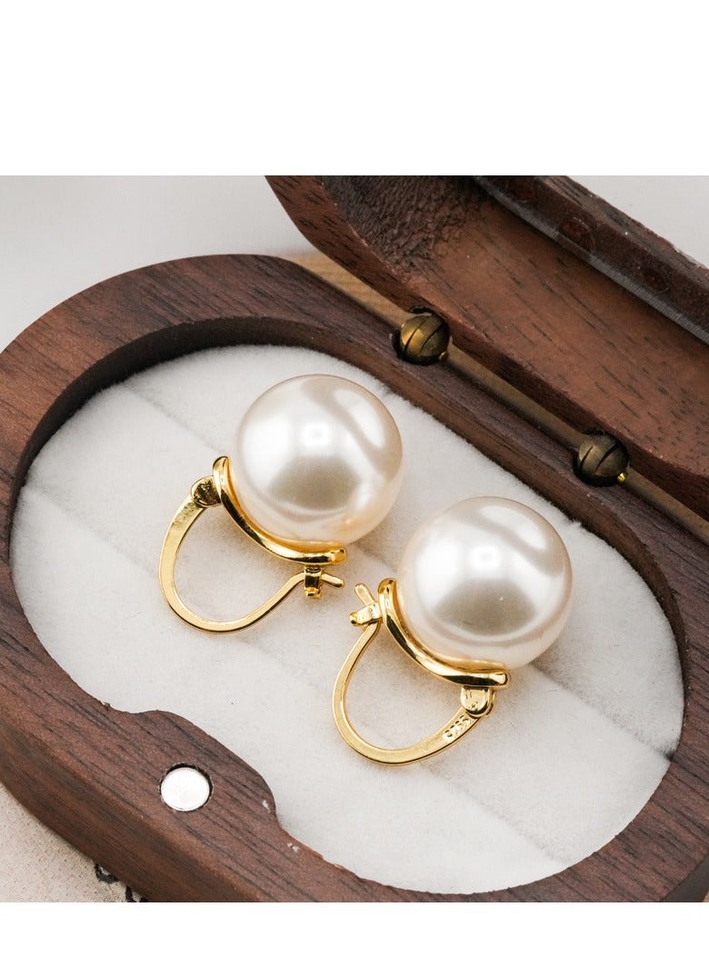 Sterling Hoop Handpicked 7.5-8mm White Freshwater Cultured Pearl Dangle Drop Earrings Jewelry for Women - Image 5