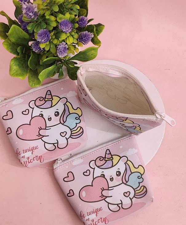 Tera13 TERA 13 Unicorn Coin Pouch Return Gifts for Kids Girls (6 pcs) - Makeup Pouch, Loose Change, Keys, Cartoon Pouch, Kanjak Gifts - Image 4