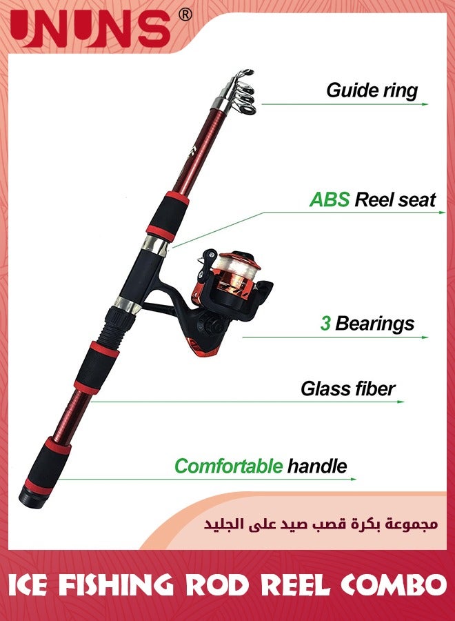 Fishing Gear Kit,1.8M Retractable Fishing Rod,5-Axes Fishing Reel,Fishing Lines,Complete Saltwater Freshwater Fishing Gear For Fisherman Fishing Enthusiast,Fishing Necessary Accessory