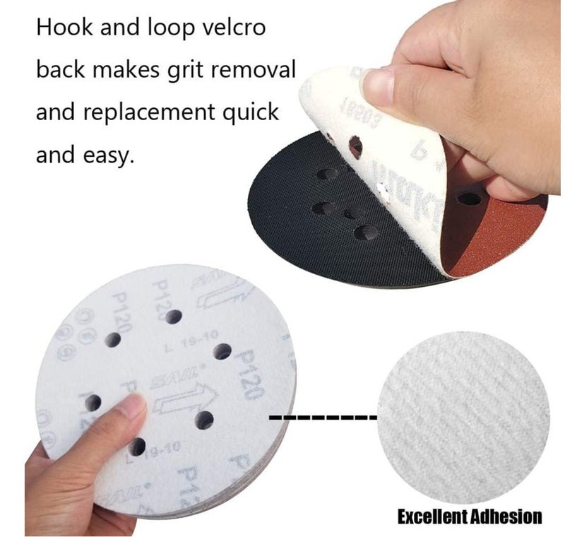 Apple Abrasives 4.5-Inch 6-Hole Hook and Loop Sanding Discs Grit-220, Pack of 100 - Image 4