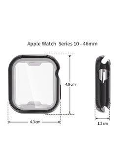 Youque 3PCS TPU Full Cover HD Screen Protector Case for Apple Watch Series 10 46mm Clear/Black/Blue  - Image 5