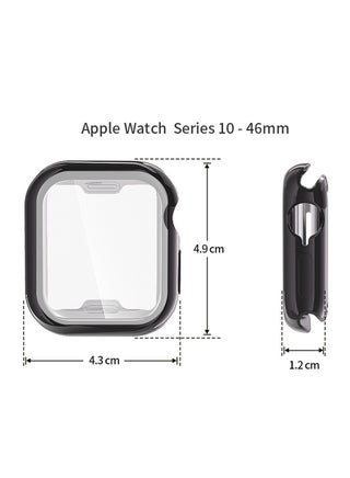 3 قطع من واقي الشاشة عالي الدقة من مادة TPU بغطاء كامل لساعة Apple Watch Series 11 46 مم/Series 10 46 مم شفاف/أسود/أزرق - view 5