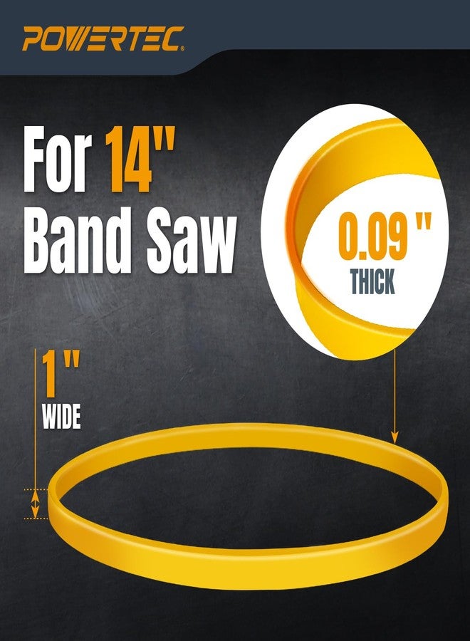 POWERTEC 71725 14" Band Saw Tires, 14 Inch x 1 Inch x .095 Inch, Urethane Bandsaw Tires for Grizzly, Jet, Powermatic 14 inch Bandsaws, 2 Pack - Image 2