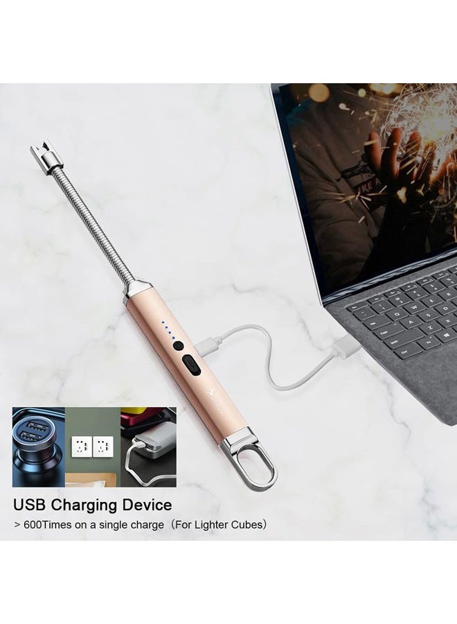 SUPRUS Lighter Rechargeable USB Lighter Arc Electric Lighetrs Candle Lighter for Camping Cooking (Champagne Gold) - Image 4