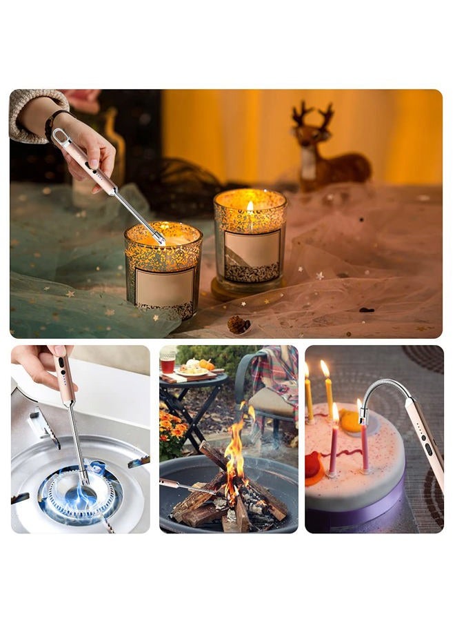 SUPRUS Lighter Rechargeable USB Lighter Arc Electric Lighetrs Candle Lighter for Camping Cooking (Champagne Gold) - Image 5