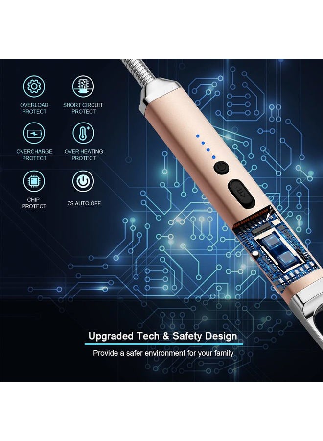 SUPRUS Lighter Rechargeable USB Lighter Arc Electric Lighetrs Candle Lighter for Camping Cooking (Champagne Gold) - Image 3