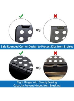 Arabest Folding Step Stool with Handle for Kids,Adult,foldable Heavey Duty Plastic Chair for Kitchen,Garden,Indoor,Outdoor (Black)  - Image 5