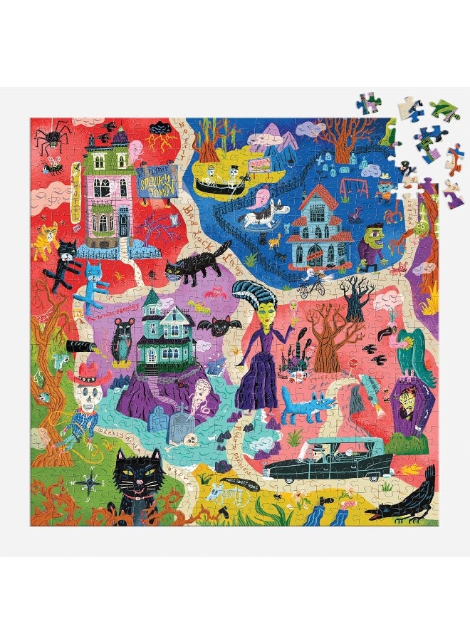 MudPuppy Welcome to Spooky Town 500 Piece Family Puzzle  - Image 5