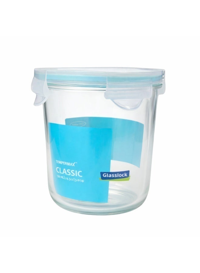 Glasslock MCCD-072 Glass Container 720ml Round Food Storage Container Airtight BPA Free Microwave Safe - Image 2