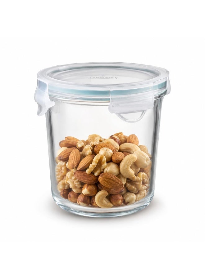 Glasslock MCCD-072 Glass Container 720ml Round Food Storage Container Airtight BPA Free Microwave Safe - Image 1