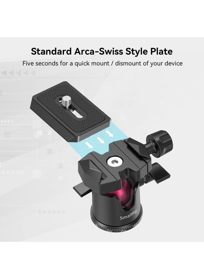 SmallRig Mini Tripod for Camera, Updated Desktop Tabletop Tripod with Arca-Type Compatible QR Plate, 360° Ball Head and 1/4 Screws Portable for Compact Cameras DSLRs, Phone, Gopro - BUT2664 - Image 5