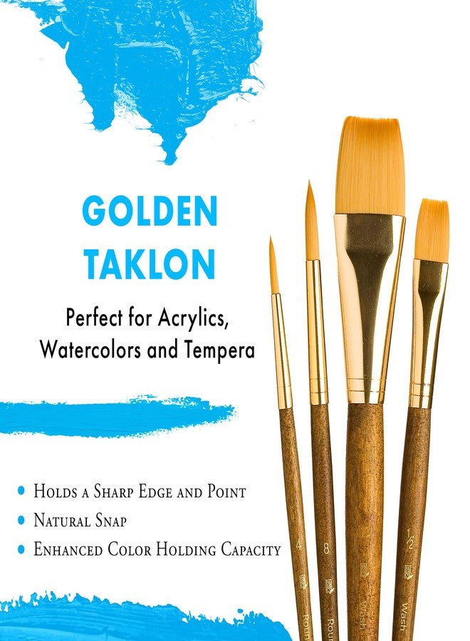 Princeton RealValue Golden Taklon Brushes (Set of 4) - Image 4