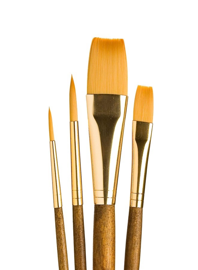 Princeton RealValue Golden Taklon Brushes (Set of 4) - Image 1