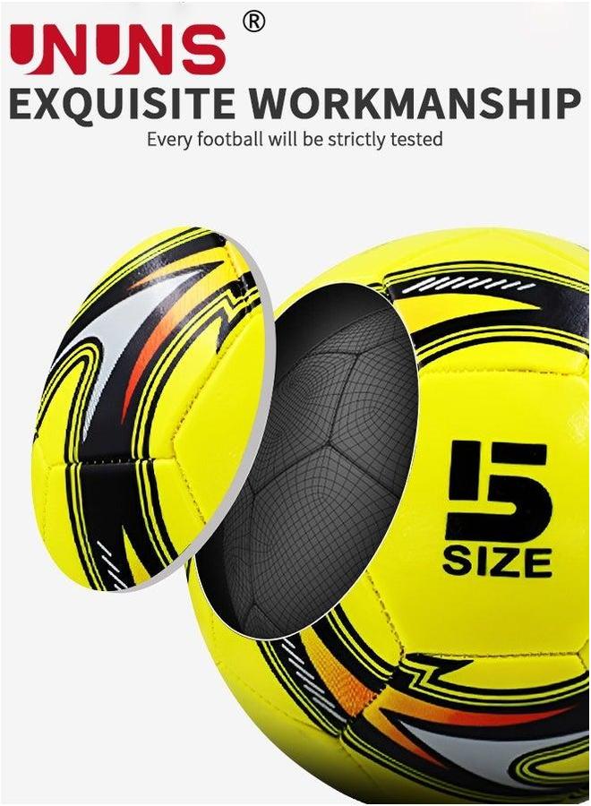 UNUNS Soccer Ball Size 5,Training Football For Kids Youth Adults,Double Layer Anti-Explosion Football,Indoor Outdoor Play Game Training Practice Pump,Ball Bag And Net Bag,Durable - Image 3