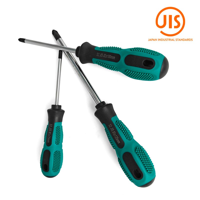Yrsssa JIS Screwdriver Set (3Pcs #1#2#3) â€“ Magnetic Tips, S2 Alloy Steel, Meets JIS B4633 Standard, Designed for Japanese Motorcycles, Vehicle,Bicycles & Industrial Equipmen - Image 2