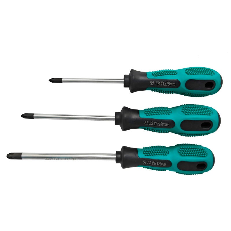 Yrsssa JIS Screwdriver Set (3Pcs #1#2#3) â€“ Magnetic Tips, S2 Alloy Steel, Meets JIS B4633 Standard, Designed for Japanese Motorcycles, Vehicle,Bicycles & Industrial Equipmen - Image 1