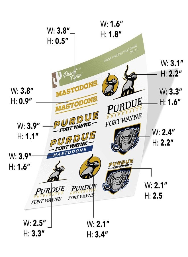 Desert Cactus Purdue University Fort Wayne Campus Sticker Vinyl Decal Laptop Water Bottle Car Scrapbook Sheet (Type 2) - Image 4