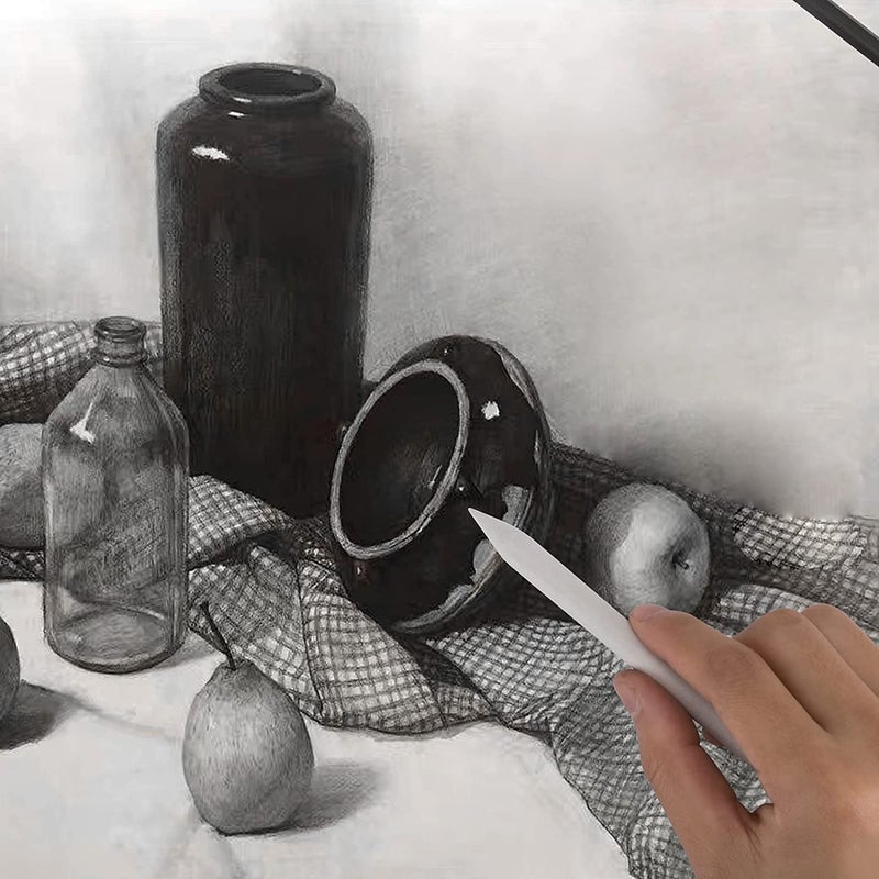 URBAN BOX Compressed Charcoal Graphite Sticks with Paper Blending Stump for Student Artist Charcoal Sketch Drawing Tools Art Supplies for Drawing and Shading Pack of 9 Pcs - Image 5