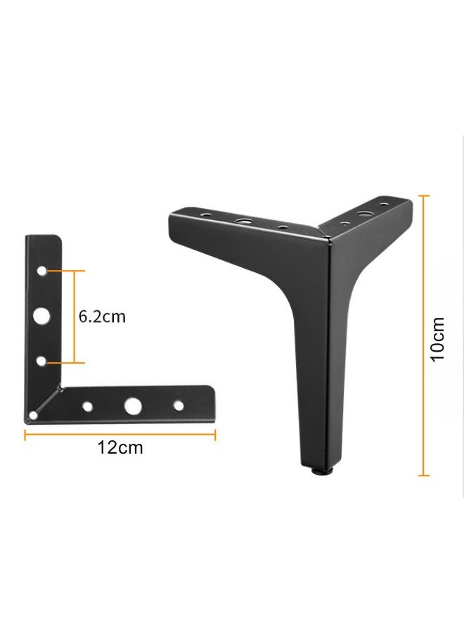 دوغي 4 قطع أرجل الأثاث ، أرجل أثاث مثلث أرجل أريكة معدنية حديثة لخزانة طاولة خزانة أريكة أريكة - Image 2