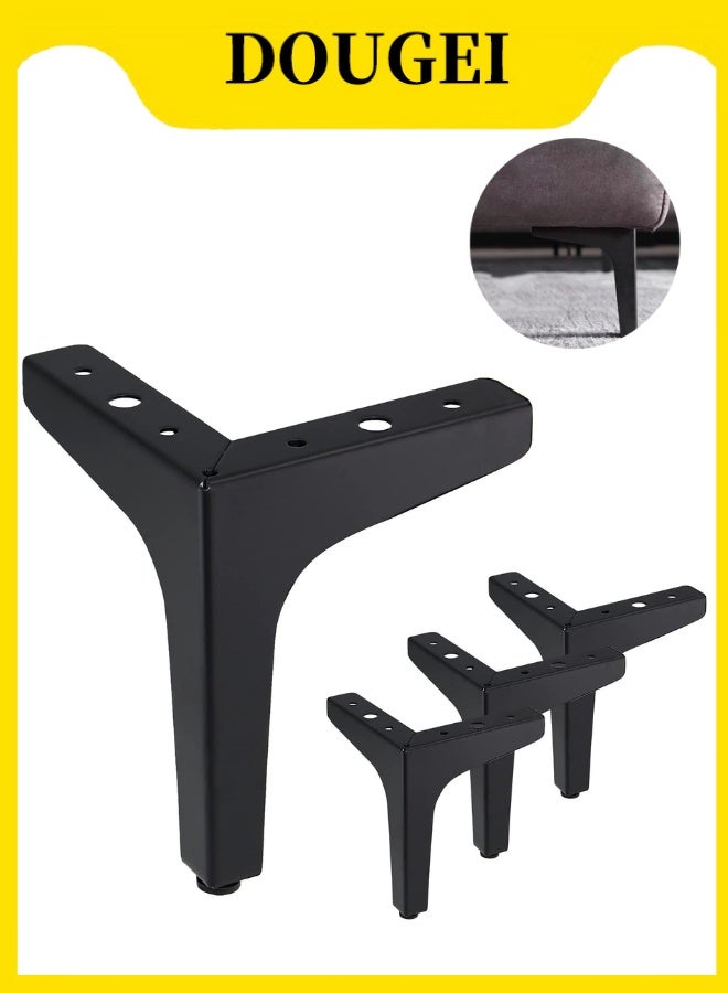 دوغي 4 قطع أرجل الأثاث ، أرجل أثاث مثلث أرجل أريكة معدنية حديثة لخزانة طاولة خزانة أريكة أريكة - Image 1