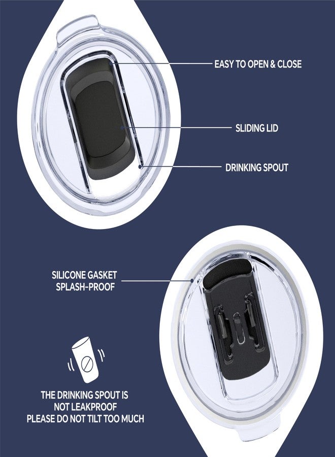 Ideus 20 oz Tumbler, Travel Coffee Mug with Splash Proof Sliding Lid, Double Wall Stainless Steel Vacuum Insulated Coffee Mug for Home and Office, Keep Beverages Hot or Cold, Navy blue - Image 4