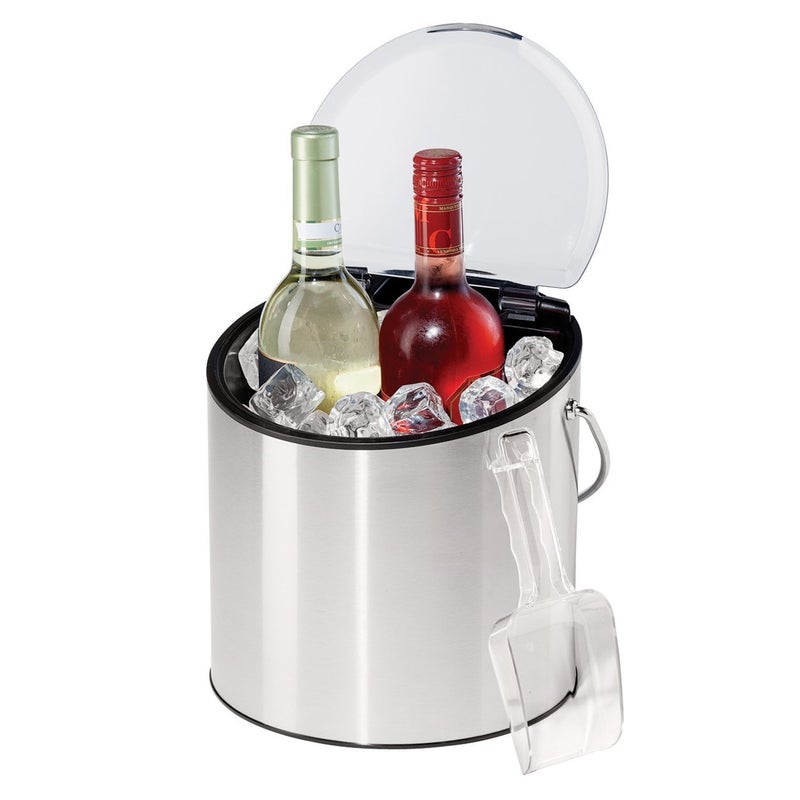 Oggi OGGI Wine & Ice Bucket- Ice Bucket with Lid & Ice Scoop, Wine Chiller Bucket, Tabletop Wine Chiller Holds 2 Bottles, Bar Set is Great Addition to Bar Cart or Home Bar Accessories, 4-Quart  - Image 2
