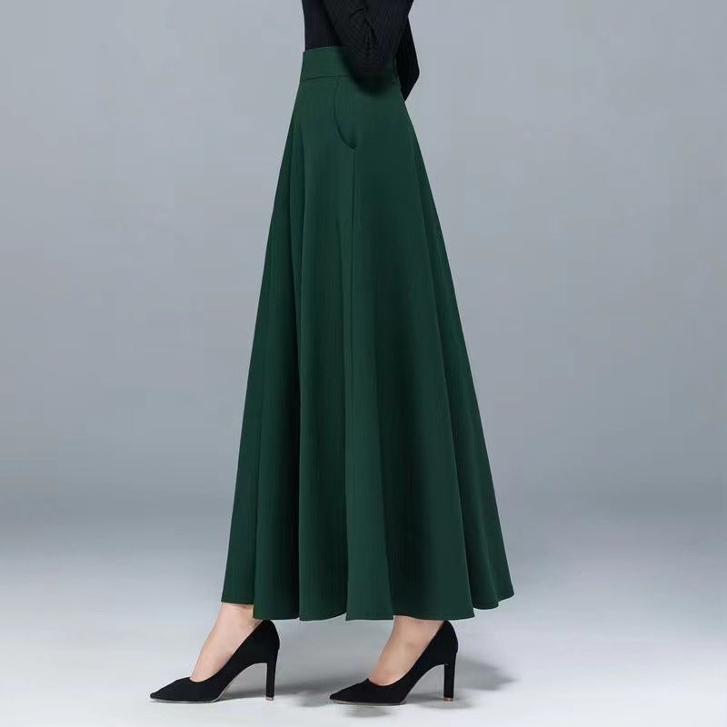 [جيب] تنورة جديدة بطول نصف تنورة متوسطة الطول خصر عالي تنورة واسعة للنساء تناسب جميع المقاسات تنورة A- Line للرقص - Image 5