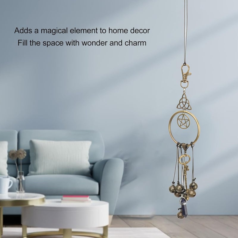 Witch Bells for Door, Witch Wind Chimes Hanger Protection Antique Magic Keys Exquisite Witchcraft Bells Supplies for Home Door Room - Image 2