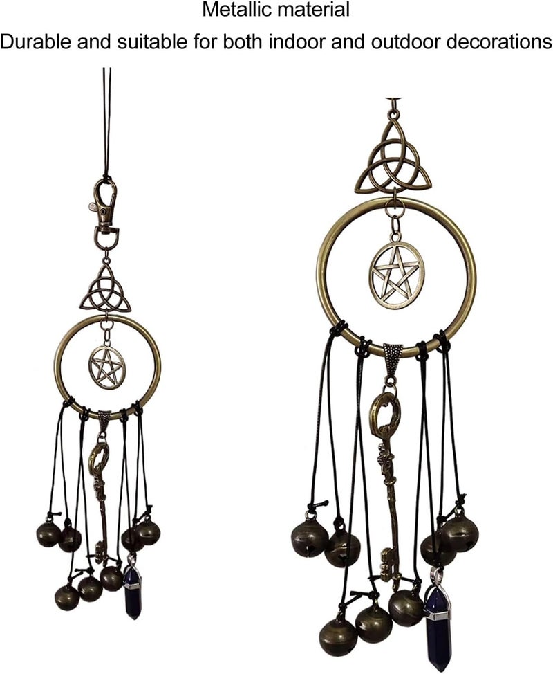 Witch Bells for Door, Witch Wind Chimes Hanger Protection Antique Magic Keys Exquisite Witchcraft Bells Supplies for Home Door Room - Image 5
