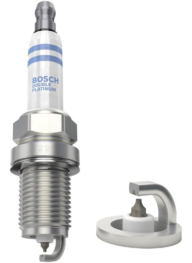 BOSCH BOSCH FR5KPP332S Double Platinum Spark Plug - Up to 3X Longer Life for Select Audi A3 A4 A5 A6 Q3 Q5 Q7 RS5 R8 S4 TT & Volkswagen Beetle CC Eos Golf R GTI Jetta Passat Tiguan (Pack of 1)  - Image 3
