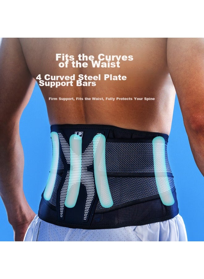 LP Lp Waist Support Fitness Belt, Sports Waist Brace, For Squats, Deadlifts, Basketball, Running, Specialized Waist Belt, 1503ck, Black, M  - Image 4