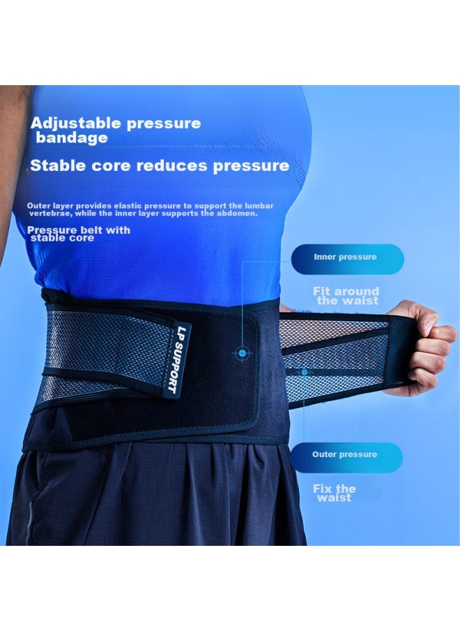 LP Lp Waist Support Fitness Belt, Sports Waist Brace, For Squats, Deadlifts, Basketball, Running, Specialized Waist Belt, 1503ck, Black, M  - Image 5