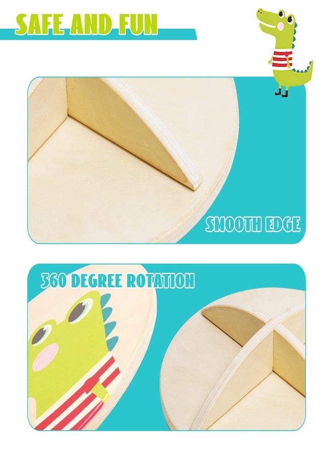 Joonly Wooden Balance Board Kids With Crossed Base Balance Kids Rocking Seesaw Balance Board Sensory Training Rocking Board Balance Training Equipment Indoor Outdoor - Image 5