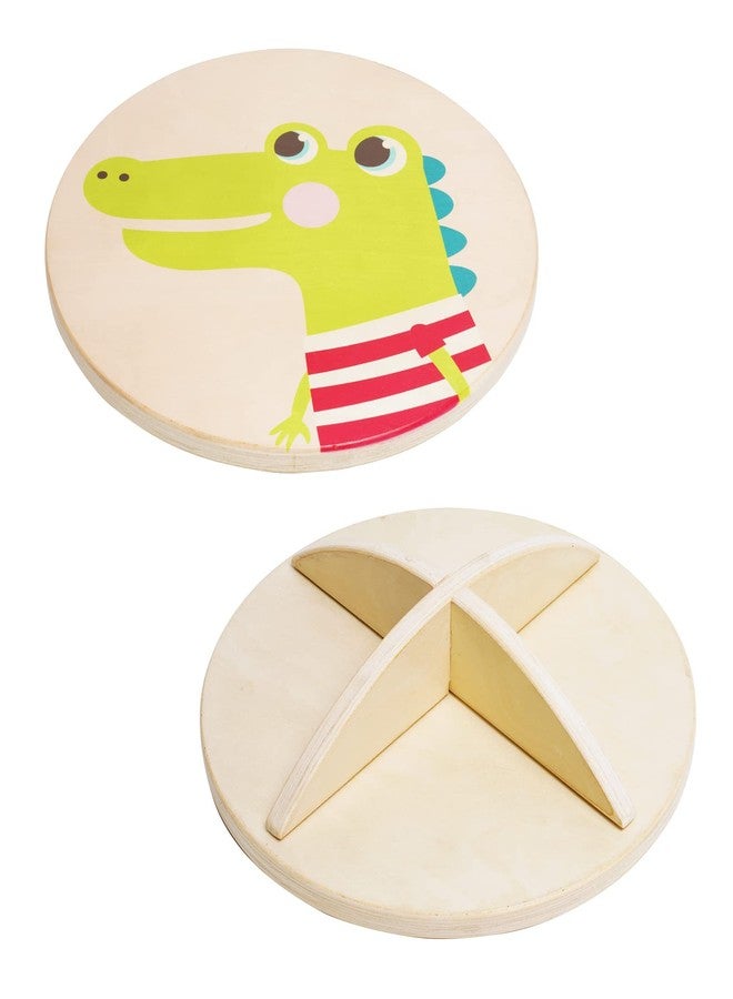 Joonly Wooden Balance Board Kids With Crossed Base Balance Kids Rocking Seesaw Balance Board Sensory Training Rocking Board Balance Training Equipment Indoor Outdoor - Image 3