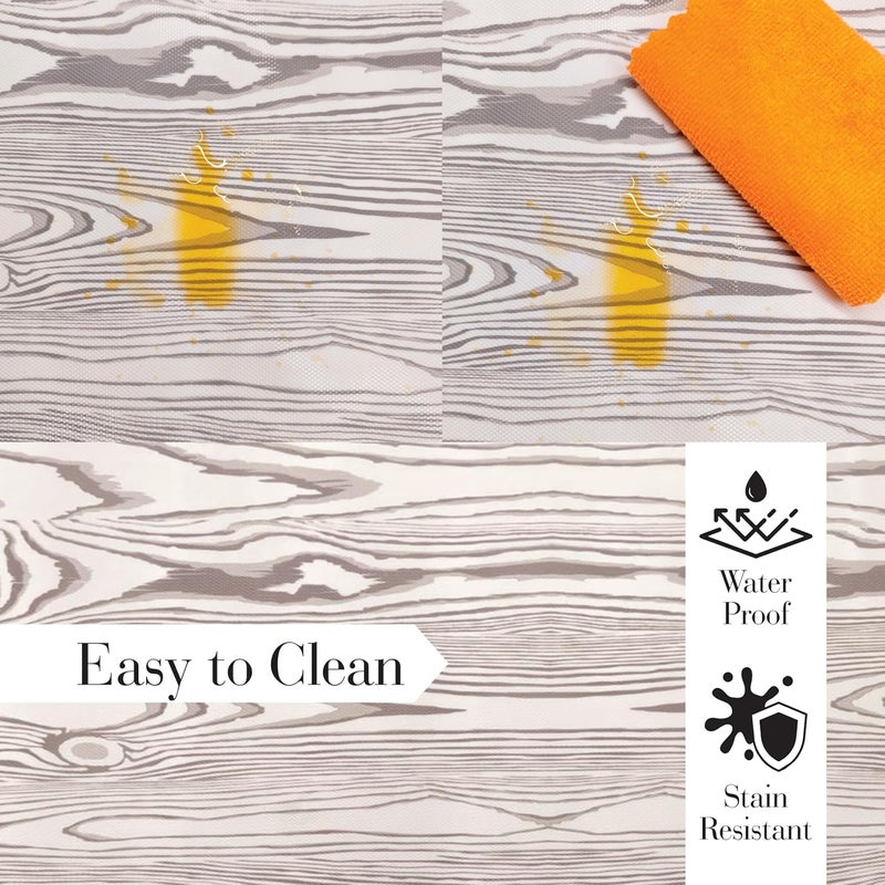 FESTIGO Multipurpose 45cm x 5m Waterproof EVA Anti Slip Mat for Kitchen Bathroom Cabinet Kitchen Drawer Shelf Mats Roll NonSlip Fridge Mat Table Mat 45cm x 5 Metres Roll White and Black - Image 4