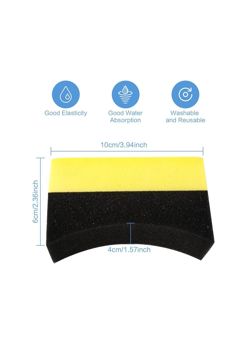 Y&D - Car Tyre Cleaning Sponge, Professional Automobile Wheel Washer Tire Dressing Applicator Sponge Easy To Clean Corner Curved Beauty Tool 5 Pcs - Image 1