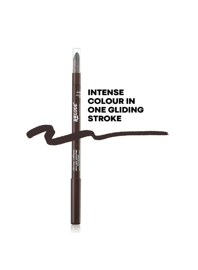 Recode Matt Turning Heads Crayon Gel Eyeliner Kajal Pencil Smudger Long Lasting Waterproof Smudge Proof Brown 1.2gm - Image 2
