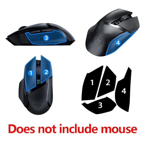 HUYUN Mouse Side Grips Sweat Resistant Pads/Anti Sweat Paste Grip Tape Compatible for Razer Basilisk X Hyperspeed Basilisk Ultimate Basilisk V2 Gaming Mouse - Image 2