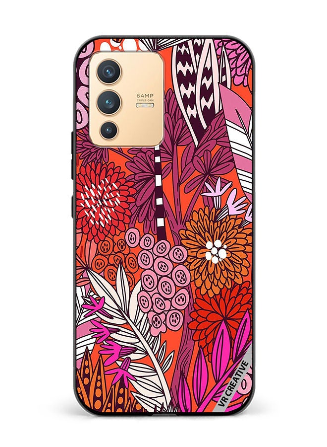 VR CREATIVE Protective Case Cover For Vivo V23 5G Flowers Design Multicolour - Image 1