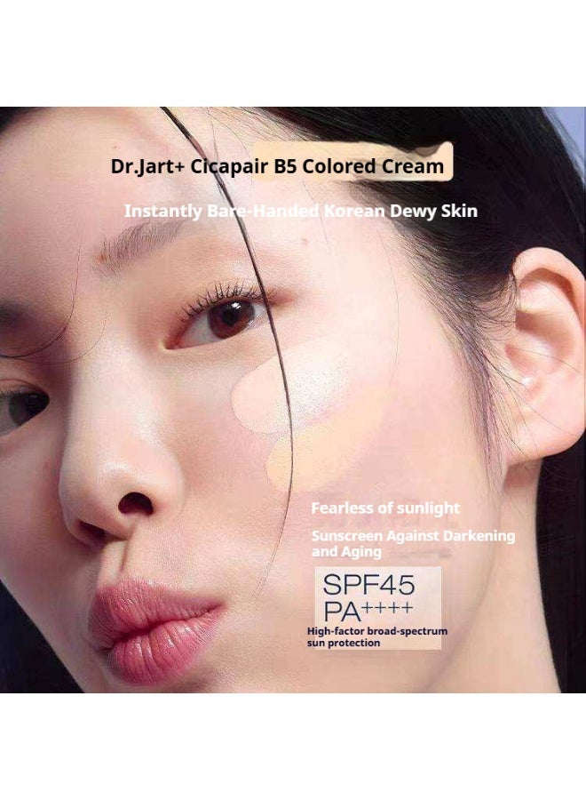 دي آر. جارت+ كريم جمال الحاجز B3 من دكتور جارت، واقي شمس SPF45 PA، مرطب ملون بمزيج فيتامين ب (B3، B5، B6)، كريم بي بي كوري للترطيب وتغطية خفيفة، 30 مل - Image 2